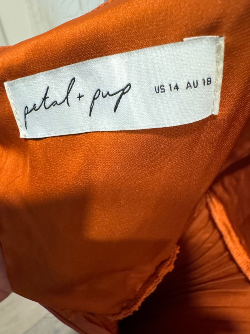 Petal & Pup Copper-Orange Pleated Maxi Dress - Picture 3 of 10